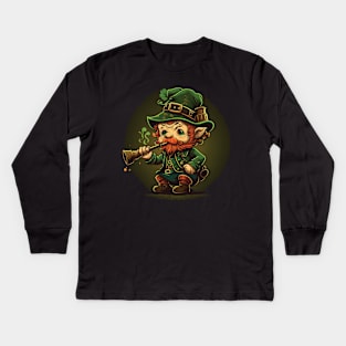 leprechaun Kids Long Sleeve T-Shirt